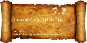 Turcsány Mihály névjegykártya
