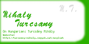 mihaly turcsany business card